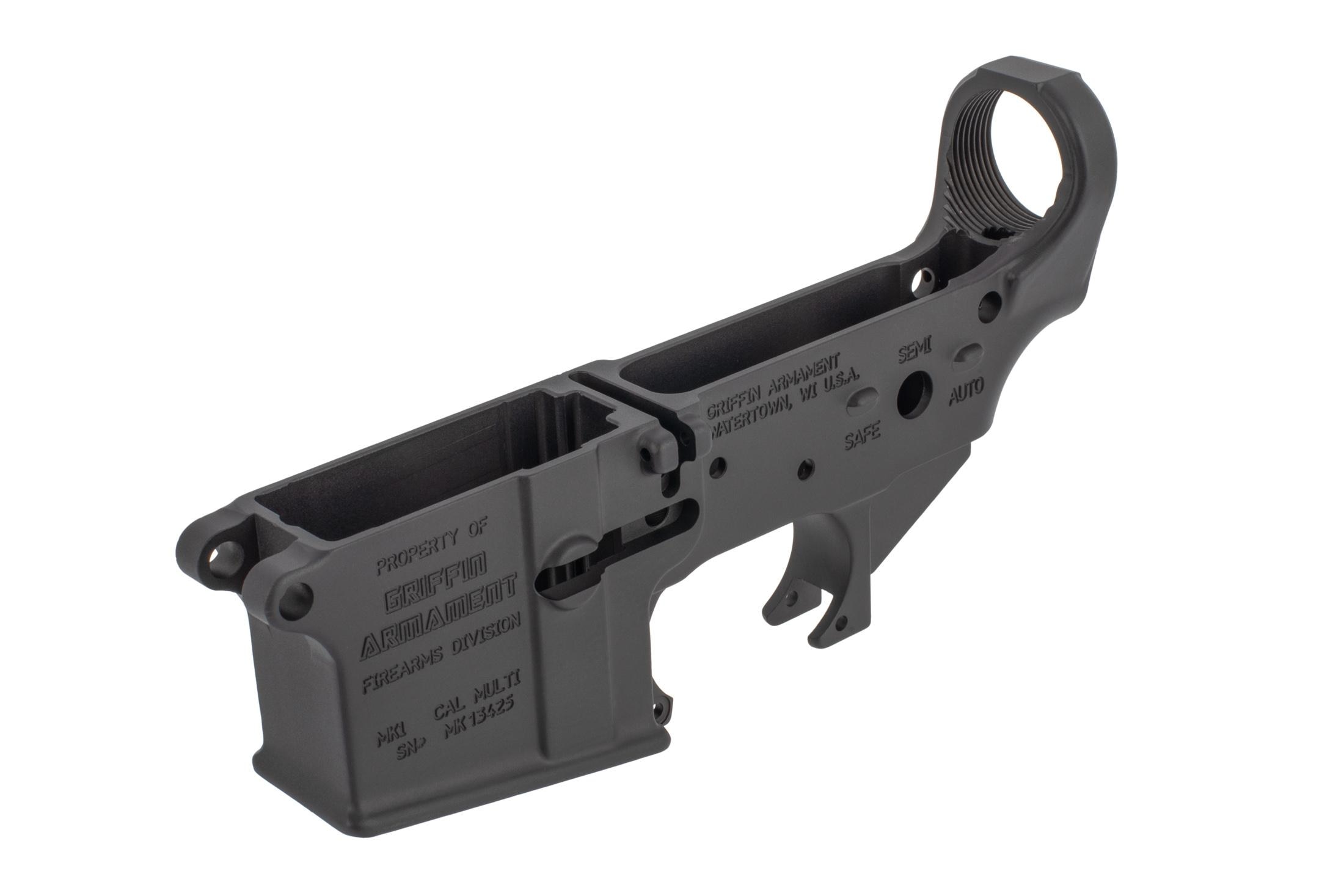 Griffin Armament MK1 AR-15 Lower Receiver - Stripped Lower